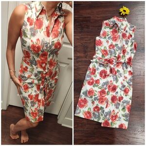 Floral Sleeveless BUTTONS  Dress 🌟VINTAGE 💕